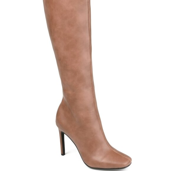 Journee Collection Women's Glenda Extra Wide Calf Tall Boots - Brown Size 7XWC - Picture 1 of 1